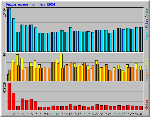 Daily usage for May 2024