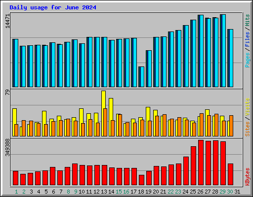 Daily usage for June 2024