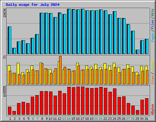 Daily usage for July 2024