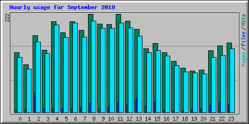 Hourly usage for September 2019