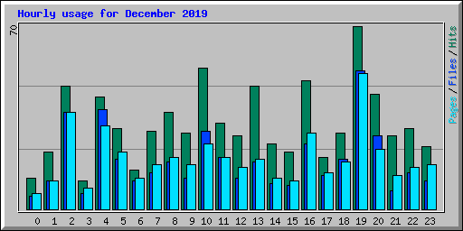 Hourly usage for December 2019
