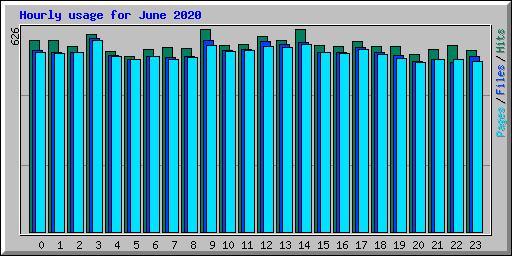 Hourly usage for June 2020