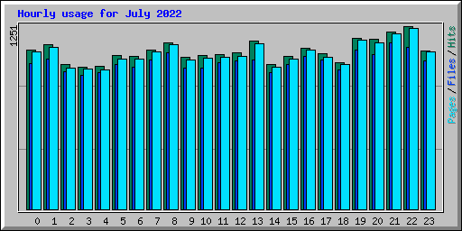 Hourly usage for July 2022