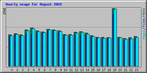 Hourly usage for August 2022