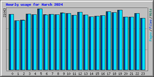 Hourly usage for March 2024