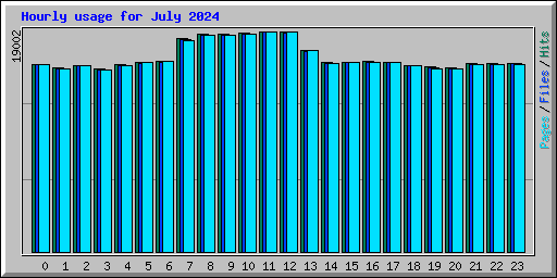 Hourly usage for July 2024
