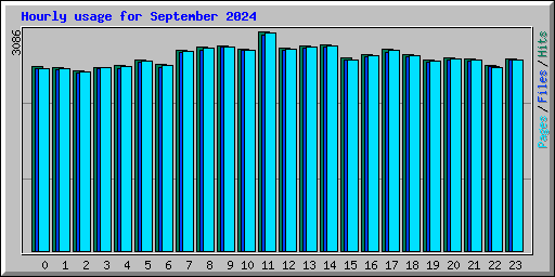 Hourly usage for September 2024