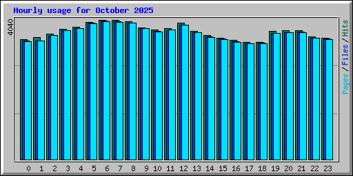 Hourly usage for October 2025