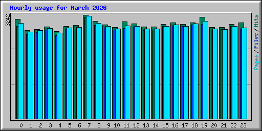 Hourly usage for March 2026